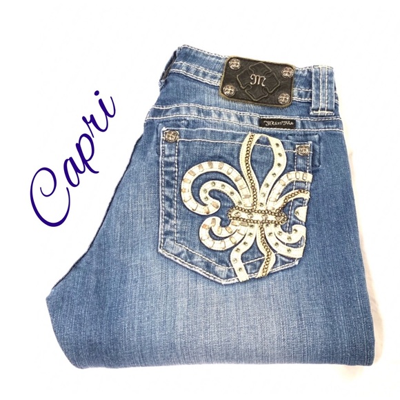 Miss Me Denim - Miss Me Capri Sz 30 Med Wash